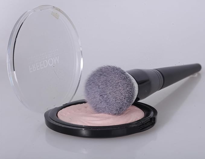 Makeup Brush Foundation Brush Kabuki Flat Top Face Brushes for Liquid Cream or Flawless Powder Buffing Stippling Concealer (Black)