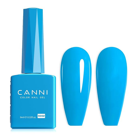 CANNI Blue Gel Nail Polish, 1Pcs Bright Blue Gel Polish Color High Gloss Soak Off U V Nail Manicure Salon DIY