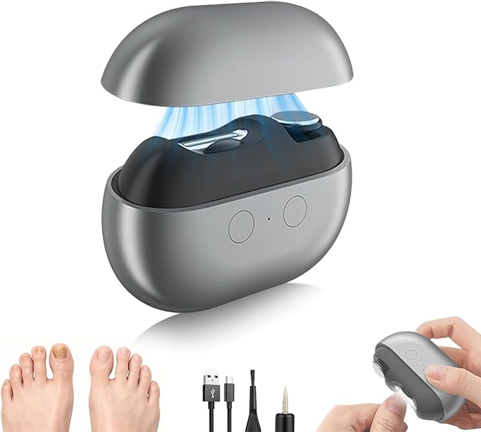 Easy Clip Nail Clippers,Electric Automatic Nail Clippers,Upgraded 3 in 1 Electric Clippers for Nails, Nail Care Tool with LED Light,for Seniors Kids Adults (Black)