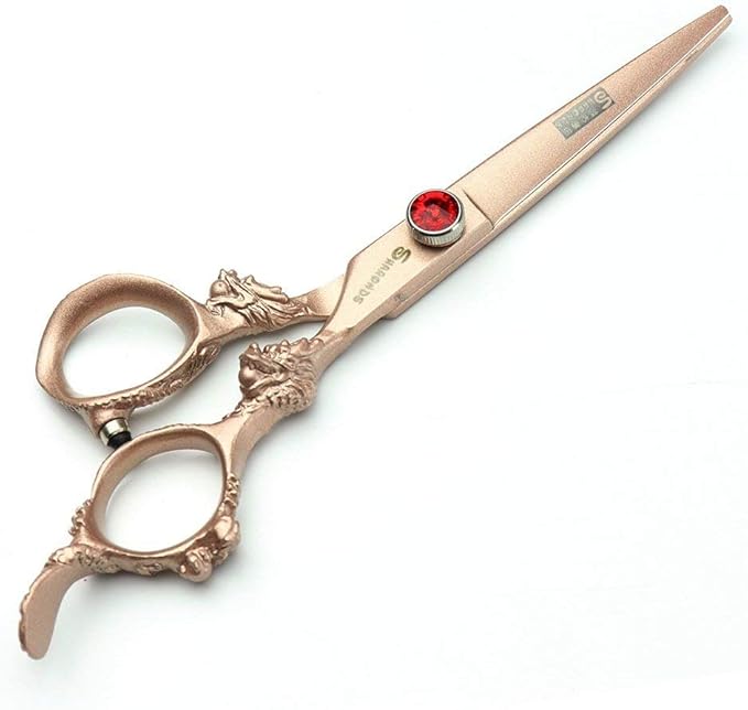 7/8/9 inch rose gold, silver 440c Japanese hair scissors salon hairdresser and thinning hairdresser (Rose Gold)