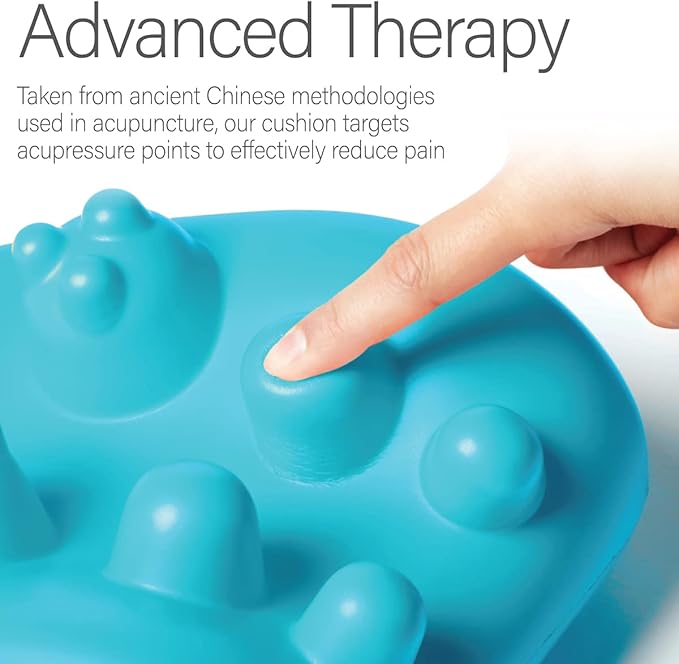 Kanjo Acupressure Neck Pain Relief Cushion | Cervical Traction Device & Acupressure Cushion for Muscle Tension & Relaxation | Helps Relieve Neck & Shoulder Pain | Blue