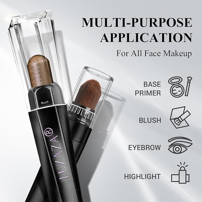 Neutral Eyeshadow Stick Makeup 6PCS Set, Brown Nude Metallic Shimmer Matte Cream Eye Shadow Palette Eyeliner Brightener Pencil Crayon, Halloween Makeup - BROWN CANYON