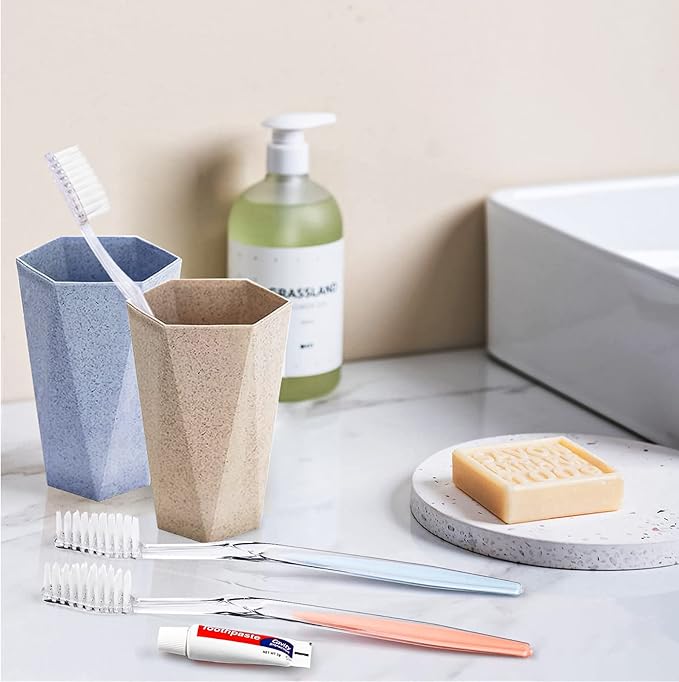 30 Pack Disposable Toothbrushes with Toothpaste, Individually Wrapped Bulk Medium Soft Bristle Tooth Brush Manual Travel Toothbrush Kit Bulk, White, 0.5 kilograms