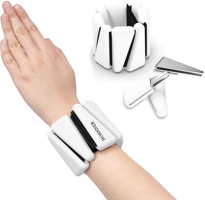 Adjustable Women Wrist Weights - Silicone Bracelet Button 1 LB 2 Per