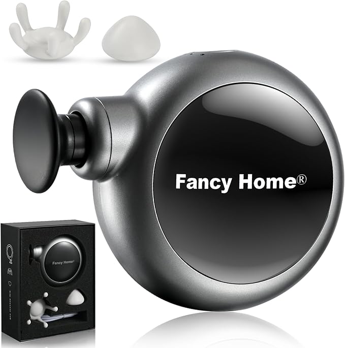 Fancy Home® Mini Massage Gun - Small Titan | Palm-Sized Deep Tissue Massager Gun, Unique Circular Pocket Muscle Massage Gun, Cordless Powerful 3200 RPM | Ultra Quiet | Travel-Friendly & Gift Ready