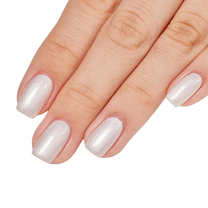 Pearl White Glitter Gel Polish 8ML Shimmer Mermaid Nail Gel Soak Off UV Gel for Salon, Home DIY Manicure