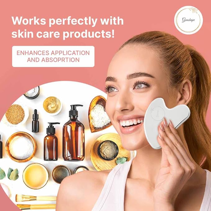 Stainless Steel Gua Sha Facial Tools | Guasha Tool for Face Sculpting, Shaping, Reduce Puffiness, Tension Relief | Metal Gua Sha Body Tool | Silver