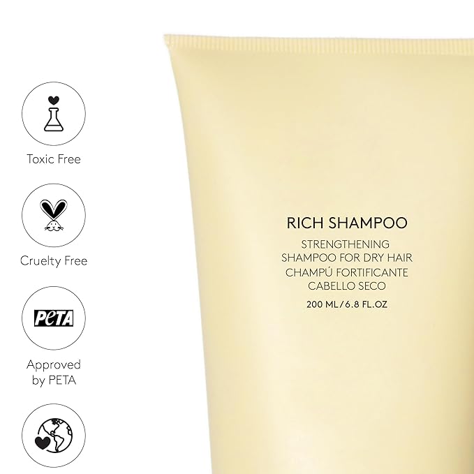 COCUNAT - Rich Shampoo - Dry, Curly, Damaged or Dyed Hair - Shampoo with R&D - Moisture Retaining and Fibre Revitalising - Split Ends - Sulfate and Silicone Free - Curly Method - 200 ml