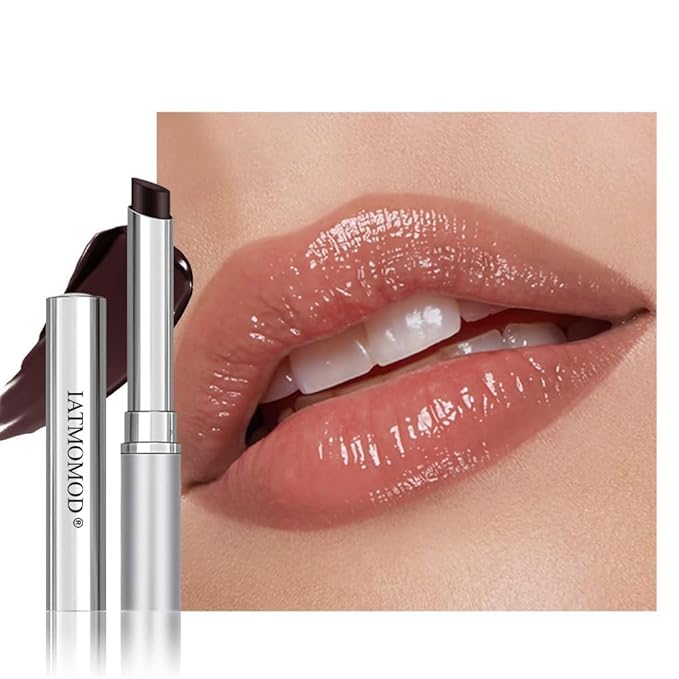 IATMOMOD Black Cherry Nude Tinted Honey Lip Balm, Sheer Hydrating Moisturizing Lipstick for All Skin Type, Natural Black Cherry Lip Tint Balm Moisturizing Nourishing Lipstick Long Lasting Waterproof