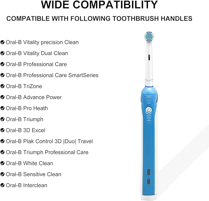 SetSail Toothbrush Heads for Oral B, 8 Pack Professional Electric Toothbrush Replacement Heads Medium Soft Dupont Bristles Replacement Toothbrush Heads Precision Clean Brush Heads Refills