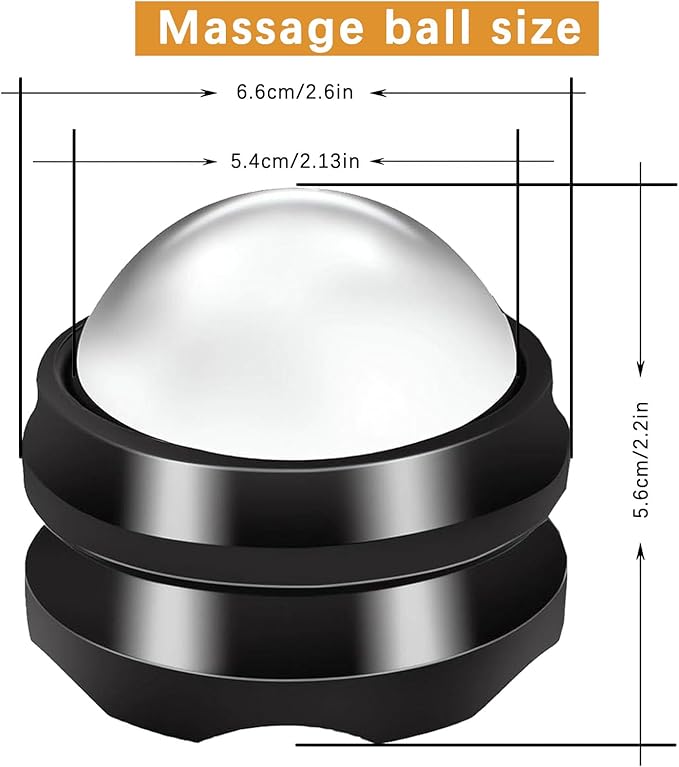 Cold Massage Roller Ball - Deep Tissue, Stiffness, 6 Hours Cold Therapy Manual Massage Ball, Joint Pain, Stress Relief, Suitable for Neck, Back, Shoulders, Arms, Legs, Thighs etc
