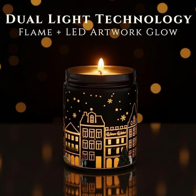 Coffee Chocolate Scented Candle (Black Jar), 40-Hour Burn, Dual Light Glow, Premium Soy Wax, Rich Café Aroma Candle for Bedroom & Bathroom, Holiday Gift – 7oz (200g)