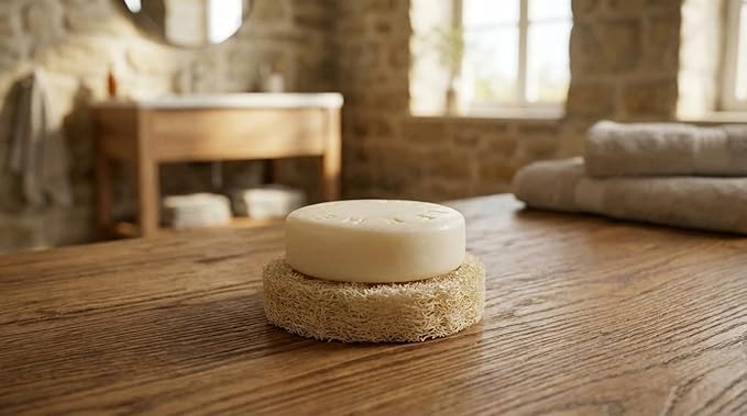 LEEHEI Cleansing Soap with Complimentary Natural Sponge Soap Stand (Lavender)