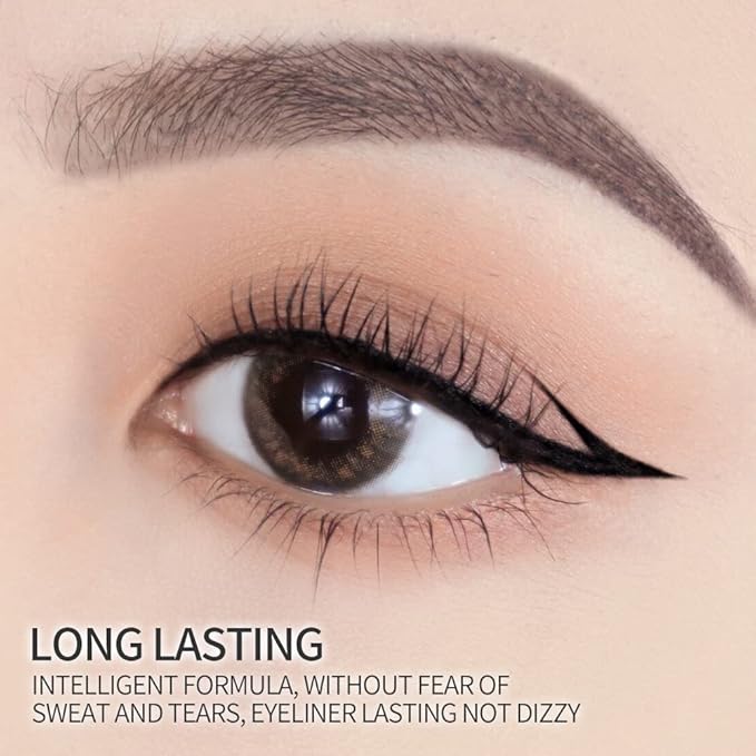 Catkin Liquid Eyeliner Pen Ultra-fine Waterproof Smoothy Stay 24 hrs Long Lasting Quick Drying for Sensitive Eyes Alcohol Free Very Black