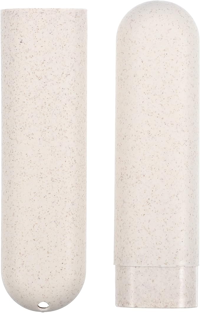 VOCOSTE 1pcs, Traveling Toothbrush Holders Case, PP Toothbrush Case for Travel Business, Beige, 8.07''x1.22''x0.83''