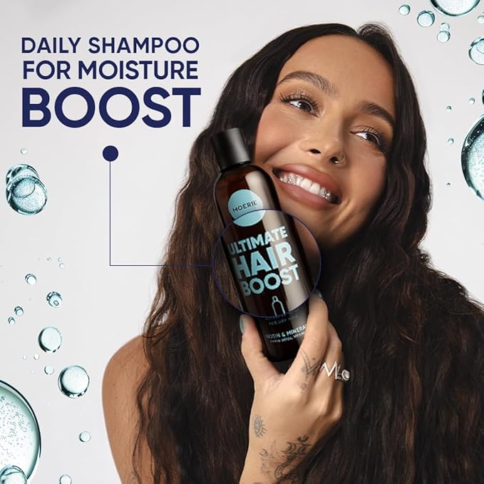Moerie Ultimate Hair Growth Shampoo – For Longer, Thicker, Fuller Hair - Vegan Friendly Volumizing Hair Products – Paraben & Silicone Free – All Hair Types – Reverse Hair Loss – Moisturizing, 2 pack