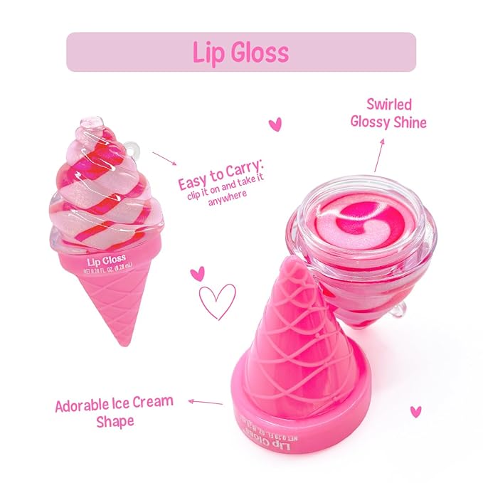 Hot Focus | All About Lips Candy Edition – Assorted Lip Gloss Flavors, Non-Toxic Lip Glosses & Makeup for Kids & Teens
