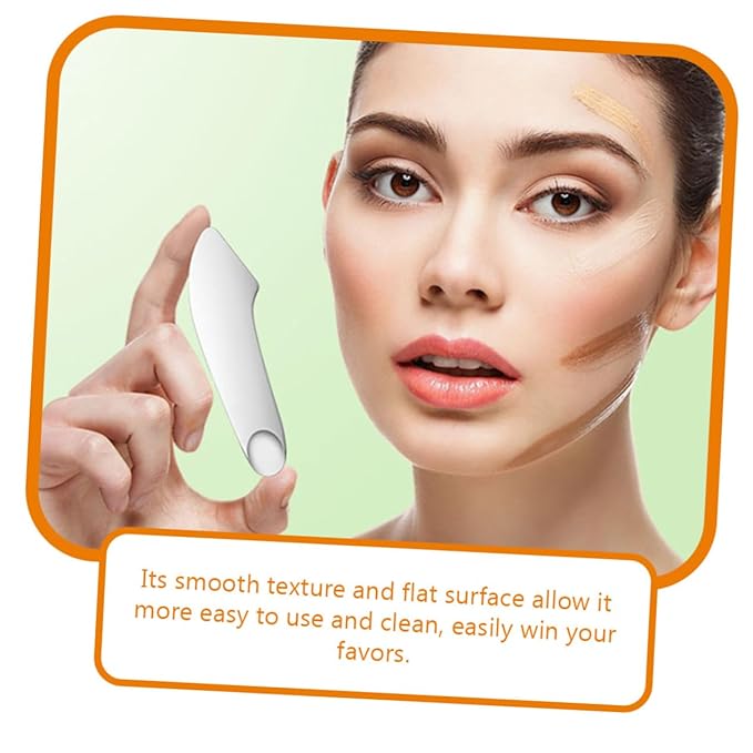 Beavorty Makeup Spatula Foundation Shovel Toning Stick Stainless Steel Mix