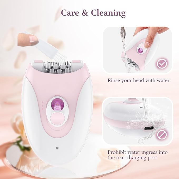 Epilator Smooth Glide Epilator for Women Face Epilatorfor Women Facial EpilatorHair Removal Device Hair Remover Smooth GlideEpilator for WomenFace,Portable Hair Removal Body Legs Arms Armpit Bikini