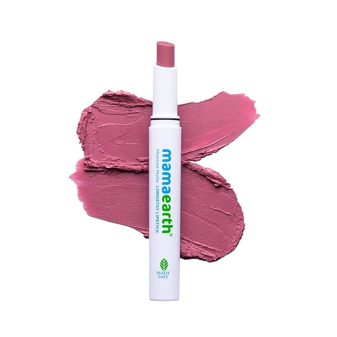 MAMAEARTH Moisture Matte Long Stay Lipstick with Avocado & Vitamin E 0.07 Oz/2g