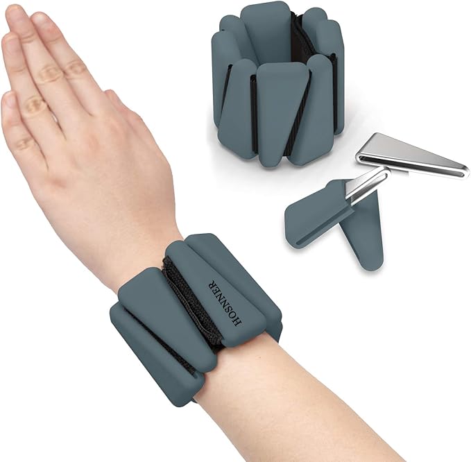 Adjustable Women Wrist Weights - Silicone Bracelet Button 1 LB 2 Per