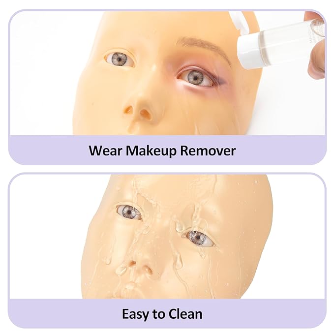 Makeup Practice Face, 2024 Upgrade 5D Makeup Mannequin