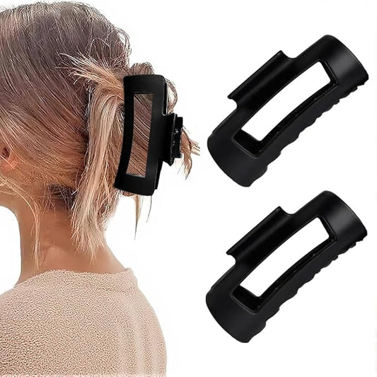 Fashion Hair Clips, Cloud Hair Pins for Women, 3.9 inch Hair Claw Clip for Thick/Fine/Thin/Curly Hairstyle, Black 2 Pack