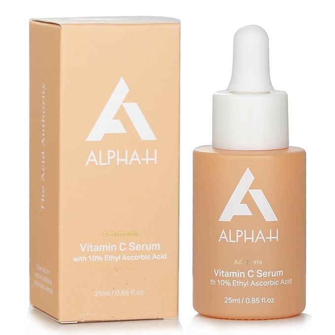 Alpha-H Vitamin C Serum With 10% Ethyl Ascorbic Acid And Hyaluronic Acid - Daily Brightening For Dull, Uneven Complexion - Helps Boost Glow And Smooth Texture