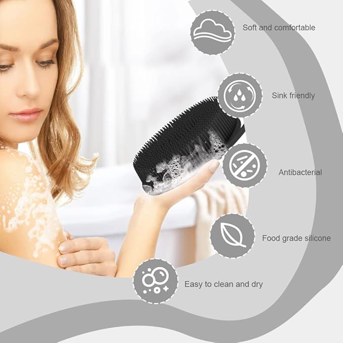 Soft silicone body shower??exfoliating silicone
