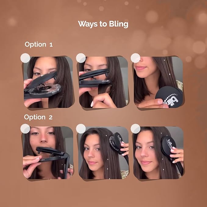 blinger® Shimmer Crystal Refill Pack – as seen on Shark Tank | 5 Discs – 75 Precision-Cut Glass Crystals | Hair-Safe Accessories | Styling Tool Not Included| Light Turquoise 4 mm
