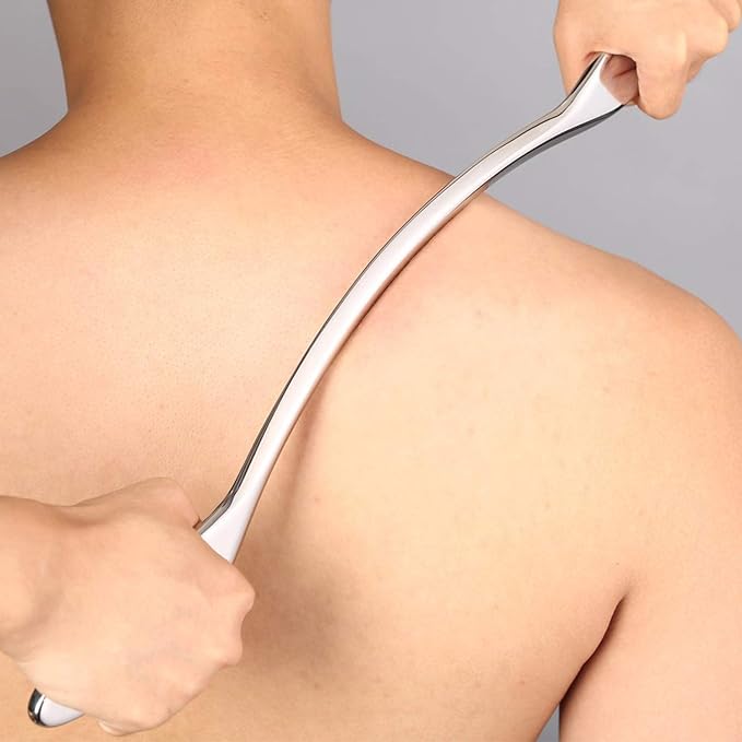STICKON Stainless Steel Gua Sha Scraping Massage Tool IASTM Tools Great Soft Tissue Mobilization Tool (I Shape)