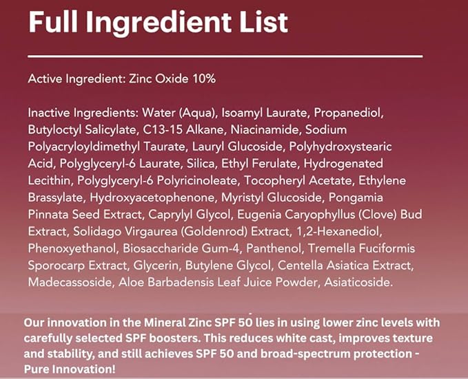KOOLSOL by Knours | Zero White Cast | Mineral | Reef Safe | Korean Face Sunscreen SPF 50 | Made in USA | FDA OTC Registered | Aloe + Centella + Panthenol + Niacinamide | Sensitive Skin | 1.69oz