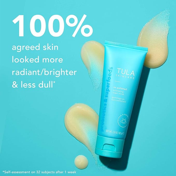 TULA Skin Care So Polished Exfoliating Sugar Scrub Face 9 oz