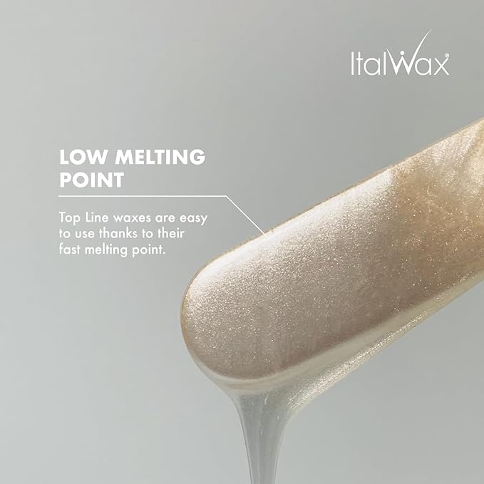 Italwax Top Line Crystal - 750g / 1.65lb - Hard wax beads for hair removal - Unscented - Synthetic formulation ideal for sensitive skins - Recommended for Bikini Area and Armpits