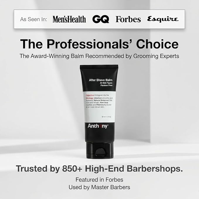 Anthony After Shave Balm for Men, Cooling & Hydrating Lotion with Vitamins A, C & E, Aloe Vera & Botanical Extracts, 3 fl oz, Aftershave Soothes, Moisturizes & Nourishes Skin, Reduces Razor Burn