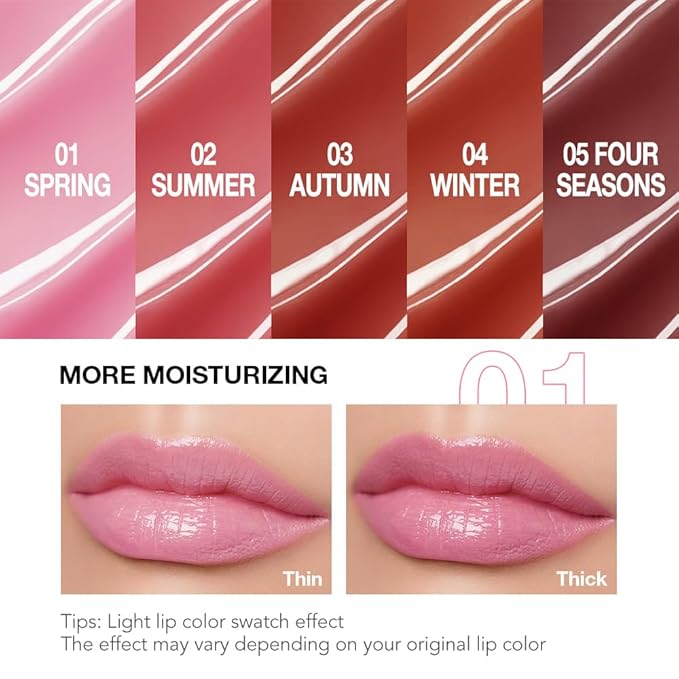 HHLTOH 2Pcs Tinted Lip Balm Moisturizing Lipstick – Soft Pale Pink Sheer Hydrating Lip Color for Dry Lips – Nourishing Lip Balm for All Women with a Subtle Natural Scent (S01 & S01)