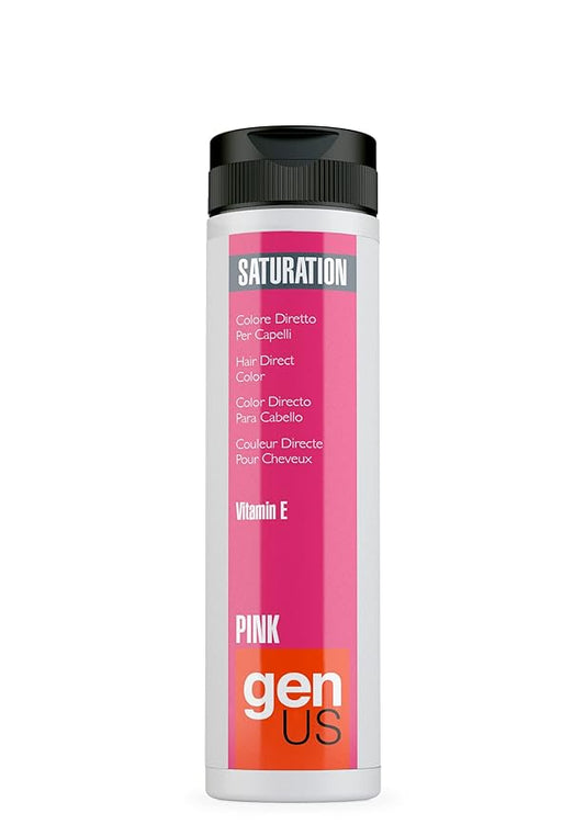 GENUS Gel Hair Color Hot Collection - Direct Colored Gel with Vitamin E - Permanent Dye Color - Hair Coloring for Women & Men - Pink, 5.07 Fl Oz