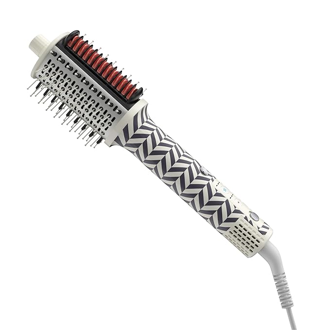 Ellena E1 Blow Dryer + Straighten Hair Brush Dual Mode, Hot Air Brush with 110000RPM High Speed Brushless Motor/Oval Air Barrel/3D Teeth Heated Comb/Handheld Cored, Styler Tool for All Hair Types