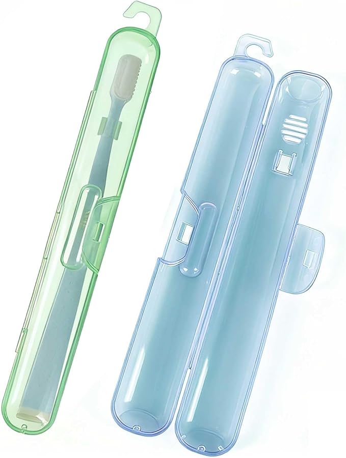4 Pack Toothbrush Travel Case, Breathable Small and lightweight Toothbrush Holders - Compact Toothbrush Organizer for Travel, Vacation, Camping, Gym, Business Trips, Office, Cruise