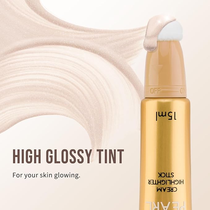 Color Nymph Makeup Highlighter Liquid Highlighters Glow Highlight Beauty Wand Moisturizing Formula Face Highlight For Beauty Sparkling Fine Texture Easy Makeup Blending Lasting - White Highlighter