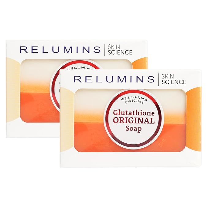 Relumins Glutathione Soap Bars - New Year, New You Deep Cleansing & Hydrating Soap for Smooth, Refreshed Skin - Gentle Exfoliating Formula for Face & Body - 2 x 150g Bars