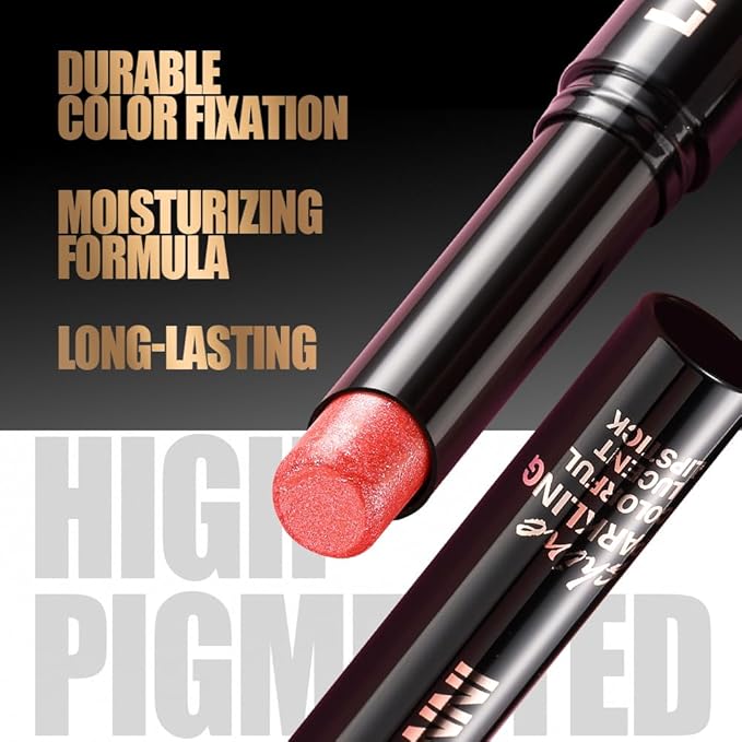 Jolilab 2Pcs Glitter Lip Kit - Velvet Matte & Nude Matte Lipstick + Glitter Lip Gloss/Glitter Lipstick High Pigmented Long-Lasting Waterproof Beauty Cosmetics Gift for Women(#05+12)