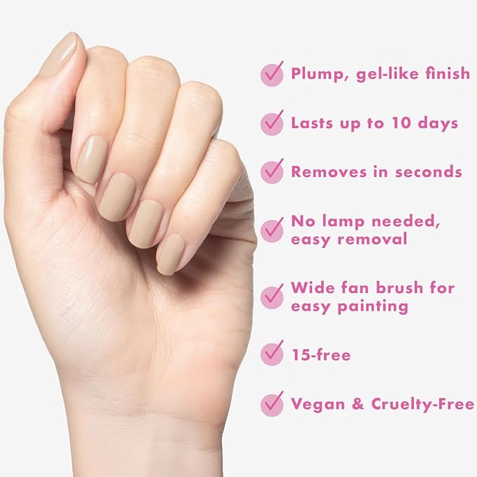 Olive & June Long Lasting Nail Polish | Plump Gel-Like Finish No Lamp Needed | Lasts up to 10 days | Salon-Quality Color at Home | 15-Free, Vegan & Cruelty-Free Chip-Resistant Shine | Real Toasty