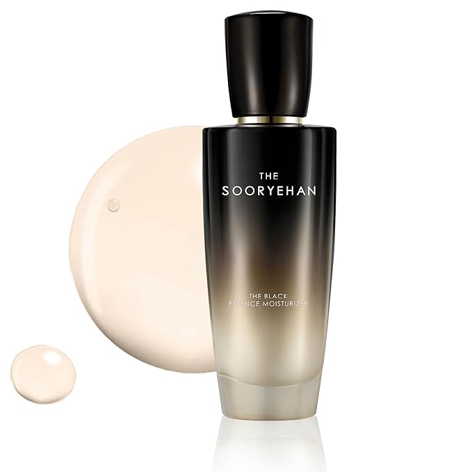 Sooryehan The Black (Essence Moisturizer, 130ml/4.4fl oz) - Lightweight Cream for Moisture Barrier, Rejuvenate Dull, Aging Skin. Premium Korean Skin Care. Black Yeast, Hyaluronic Acid,