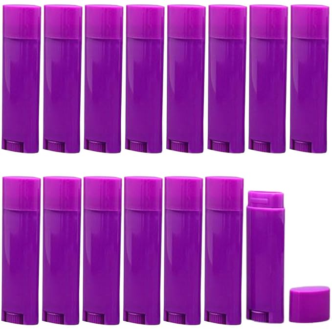5ml 100Pcs Empty Oval Deodorant Lip Deodorants(Purple)