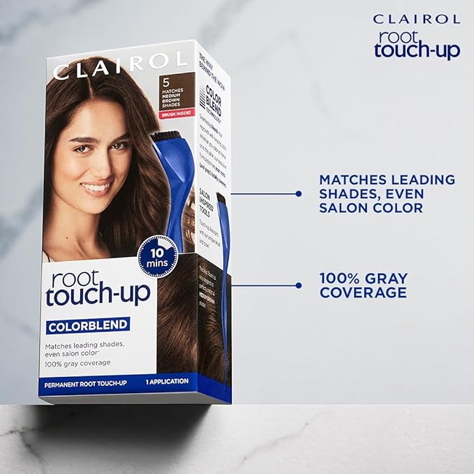 Clairol Root Touch-Up by Nice'n Easy Permanent Hair Dye, 6G Light Golden Brown Hair Color, Pack of 2