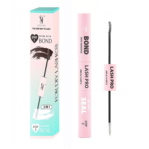 SY-SHUYING Black Lash Bond and Seal for Eye lash Cluster, Long Lasting, Comfortable, Waterproof, 72H Super Flexible Hold Glue, 2-in-1 for Sensitive Eyes, Non Irritating, DIY Lash Cluster Kit 4ml+4ml