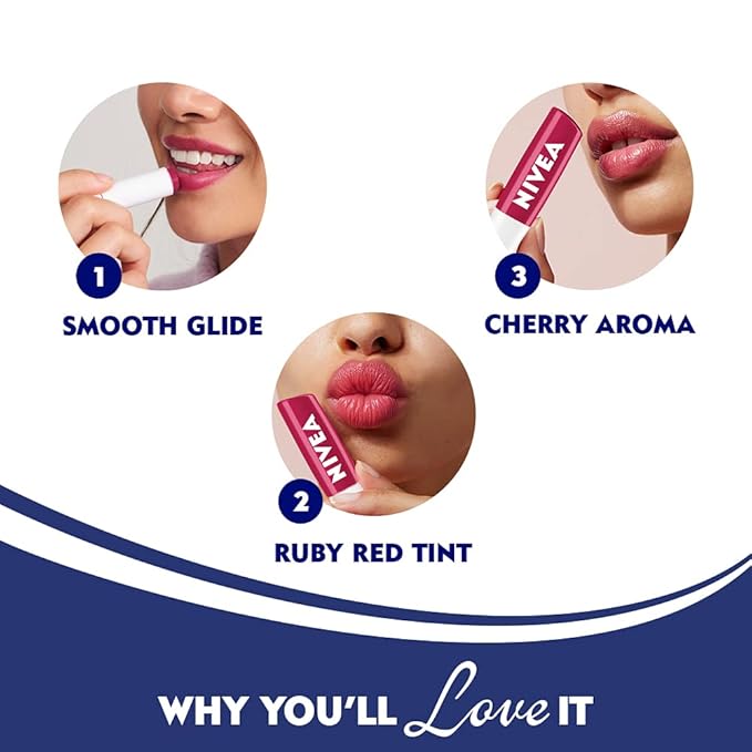 Nivea Lip Care Fruity Shine Cherry, 4.8gm 4.8gm