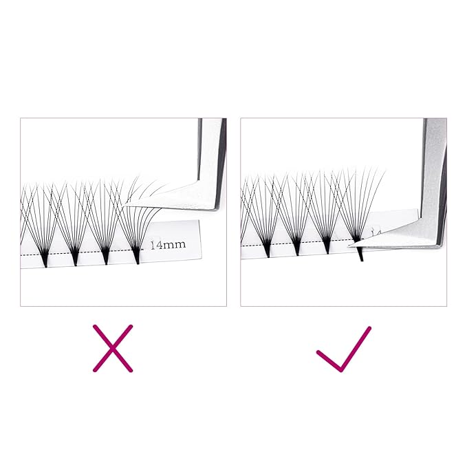 Lash Extension 10D 0.07 Premade Fans Eyelash Extensions D Curl Mix Tray Volume Short Stem (10D-0.07-D, 8-14mm Mix)