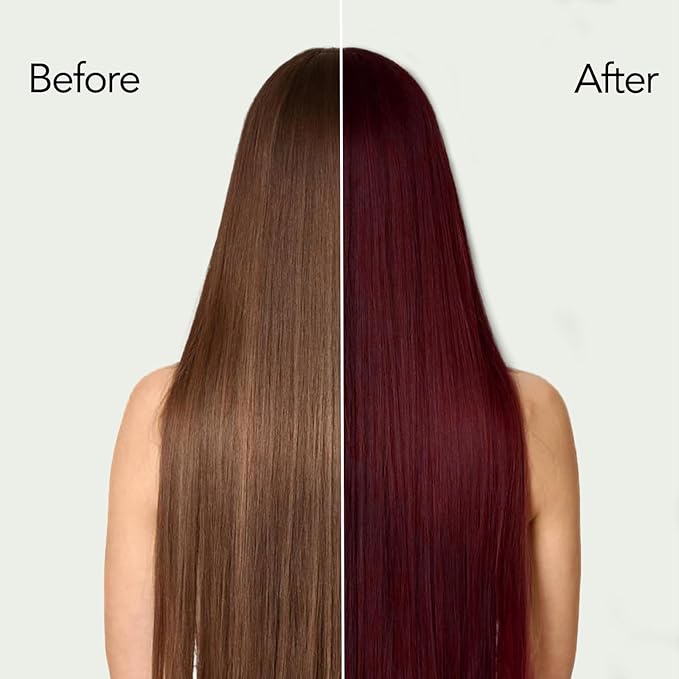 Hair Dye Shampoo 3 in 1, Argan Oil Dark Wine Red Hair Dye for Men & Women, Burgundy Hair Dye Shampoo, Easy to Use, Shampoo Para Canas for Gray Hair Coverage, 16.9 FlOz (Dark wine red)